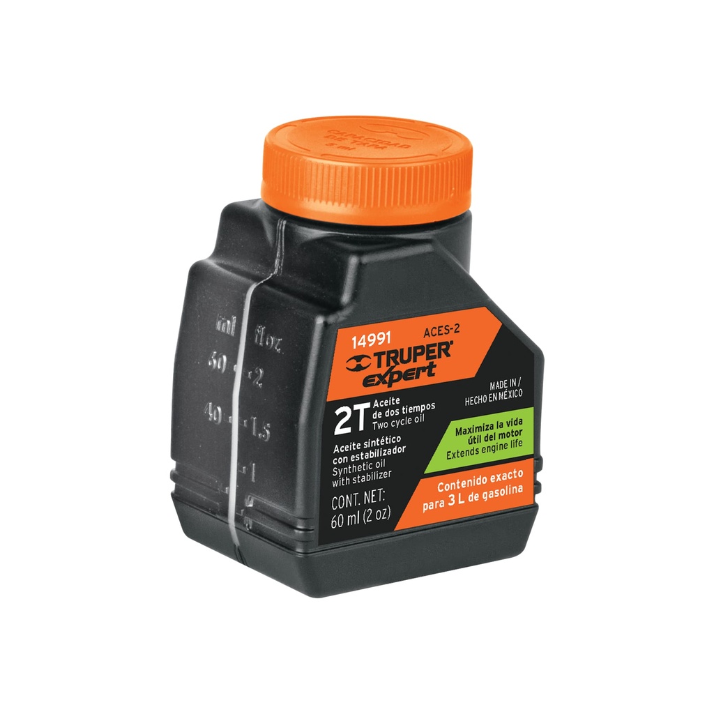 [14991] Aceite sintético para motor de 2 tiempos de 58 ml (2 oz), Truper