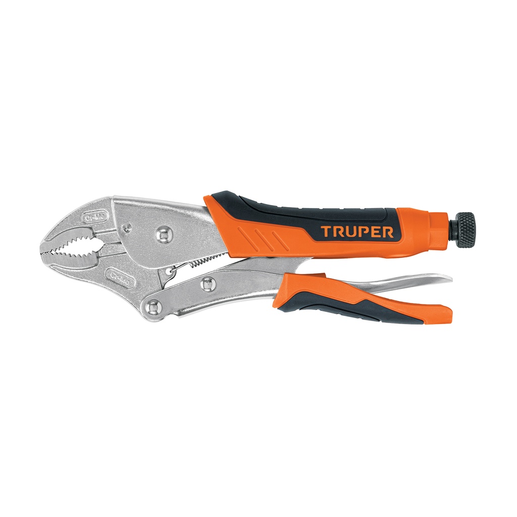 [17436] Alicate de presión 10" mordaza curva mango de vinil, Truper