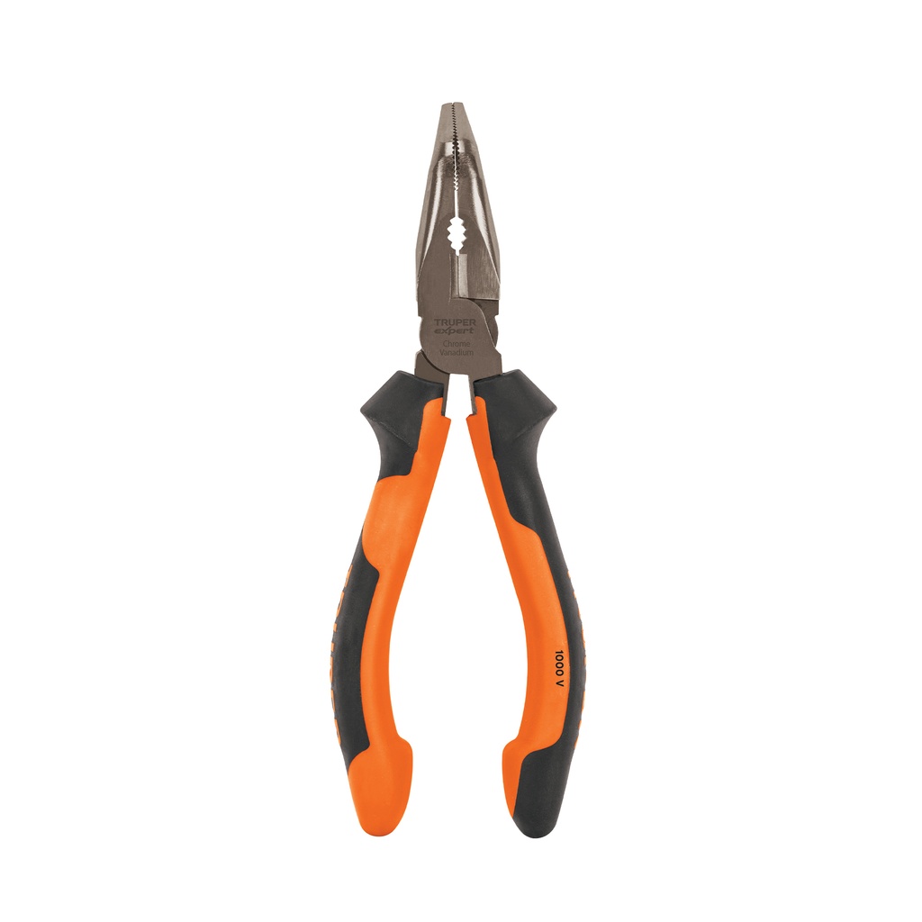 [17337] Alicate de punta curva 6" mango Comfort Grip, Truper Expert