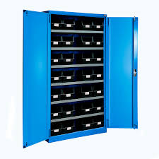 [FAA130052 04] Armario Metalico AZUL | 1023x400x2000h C/Contenedores, Storage Compat