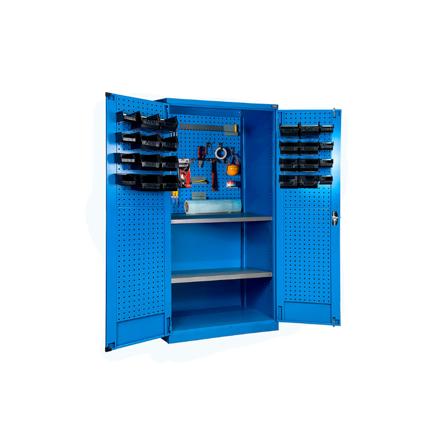 [FAA130300 04] Armario Metalico AZUL | 1023x400x2000h VACIO C/PANELES, Storage Compat
