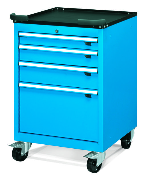 [FDDE07056 04] Carro cajonera Azul de 4 cajones (Coche de herramientas), Storage Compat