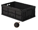 Caja plegable C/Tapa Nettuno Negro | 60x40x33h, Storage Compat